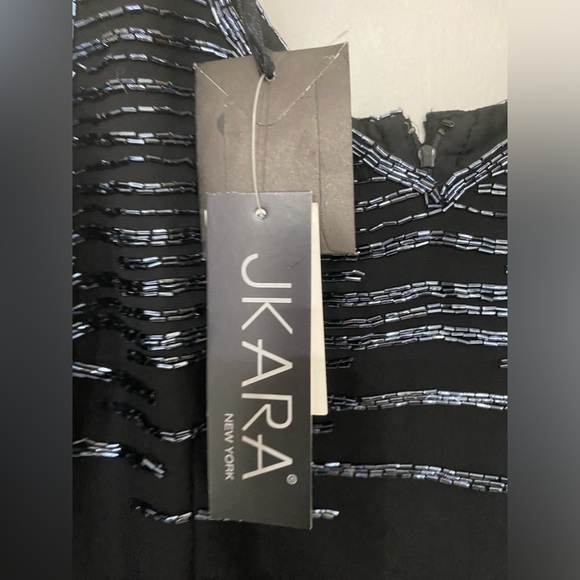 JKara Black Beaded Sleeveless Formal Top Fancy NWT 30%off w ♥️-bundle 2+items50% - Picture 3 of 8